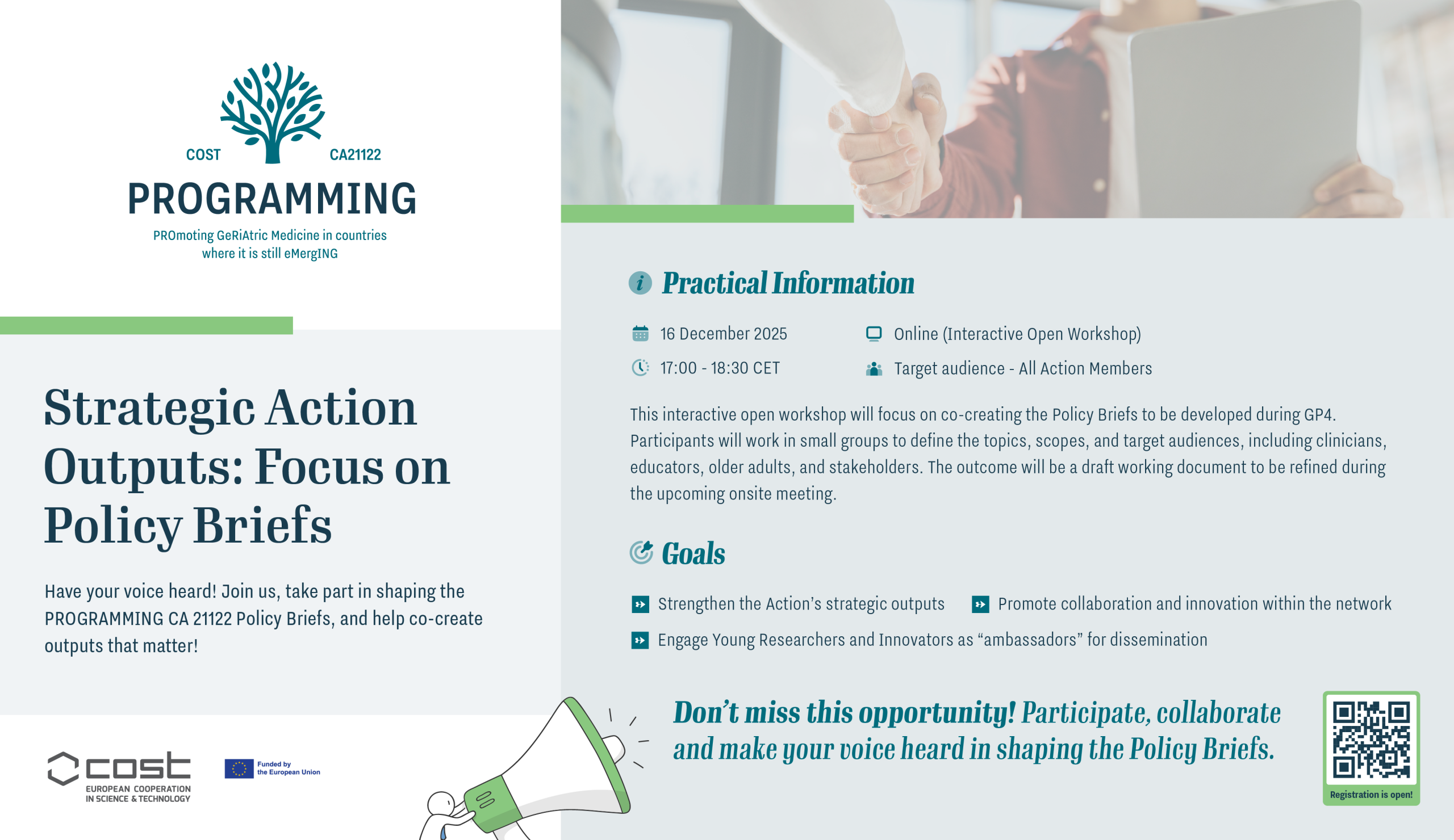 Strategic Action Outputs: Focus on Policy Briefs